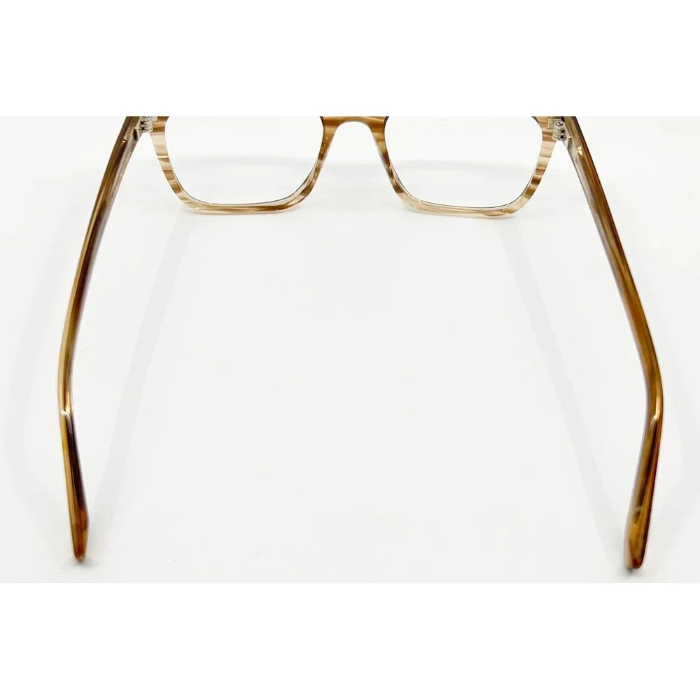 Warby Parker Hughes Eyeglass Frames Unisex Brown Striped 49-17-140
